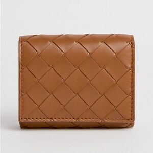 Bottega Veneta Compact Cognac Wallet
